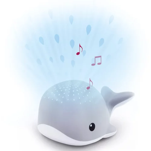 Zazu glazbeni projektor s umirujućim zvukovima wally the whale grey