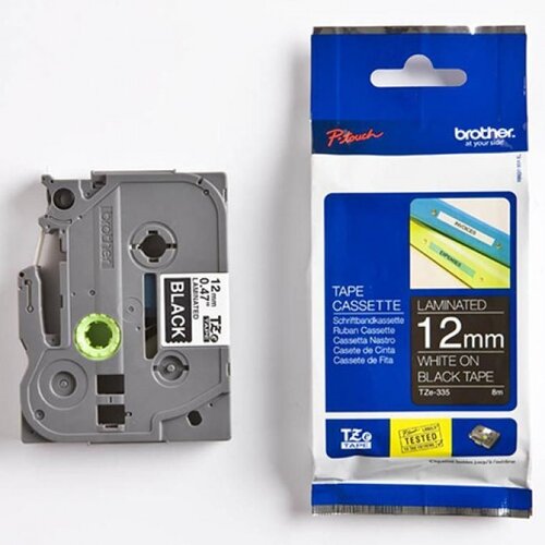  Trak p-touch tze-334 črn/zlat 12mm BROTHER Slike