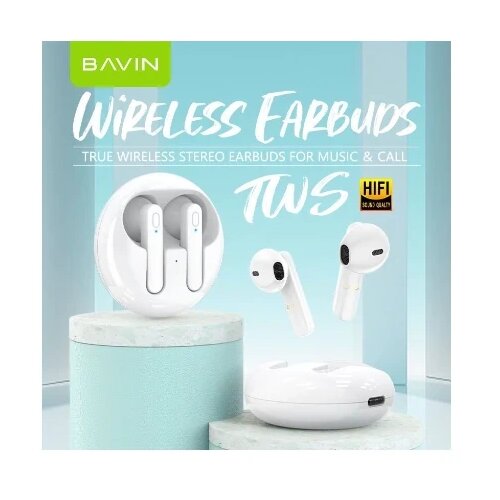 BAVIN Earbuds Wireless slušalice + kabl type-C bela ( 90211 ) Cene