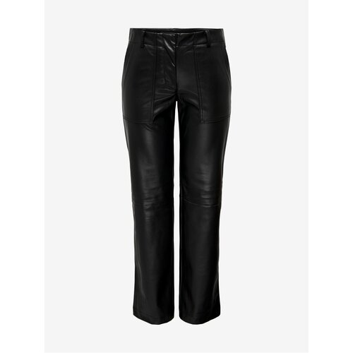 Only Black women's faux leather pants Penna - Women Cene