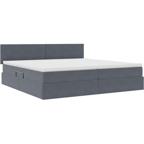  Krevet s od storage s madracem Tamno siva 200 x 200 cm Bar&amp;scaron;un Slike