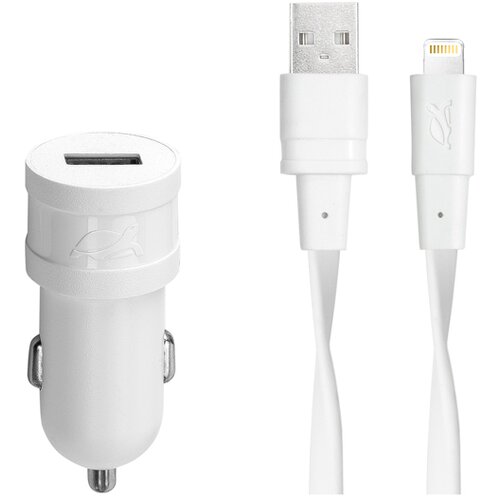 Rivapower Avtopolnilec VA4215 WD2 Bela 1A / 1xUSB + MFi Lightning kabel 1,2 m, (21576818) Cene