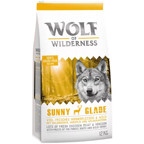 Wolf of Wilderness Varčno pakiranje: 2 x 12 kg - Sunny Glade - jelen