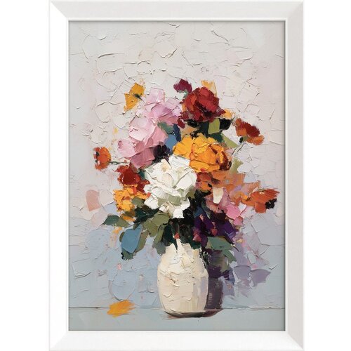 Styler Tiskana slika s okvirom 56x75 cm White Vase &ndash; Cijene