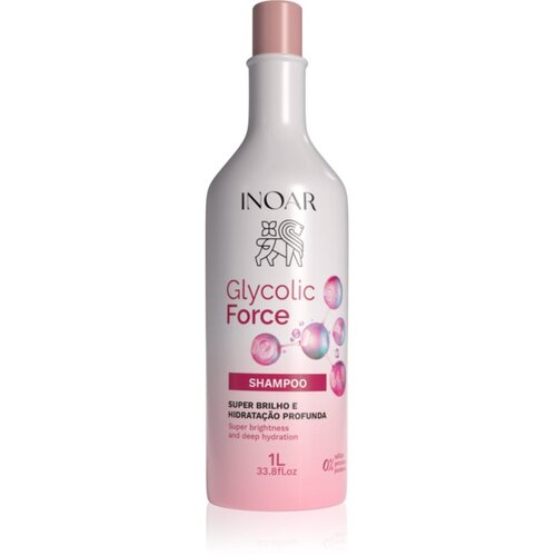 INOAR Glycolic Force Shampoo &amp;scaron;ampon za sjajnu i mekanu kosu 1000 ml Slike