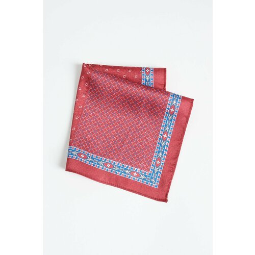 ALTINYILDIZ CLASSICS Men's Claret Red-blue Patterned Handkerchief Cene
