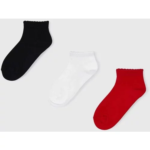 Mayoral Dječje čarape 3-pack boja: crvena