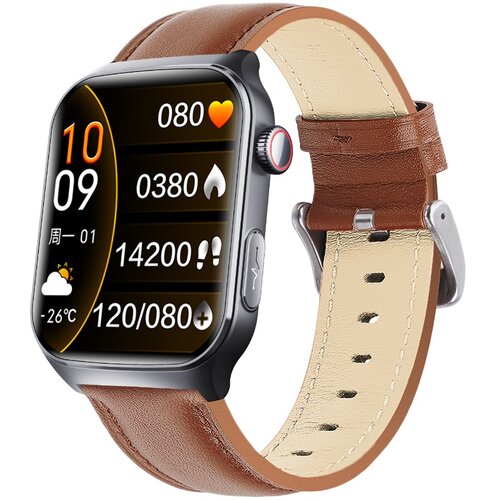 INF Smartwatch z Bluetooth klicem in spremljanjem zdravja, združljiv z iOS in Android Brown, (5000263725) Cene