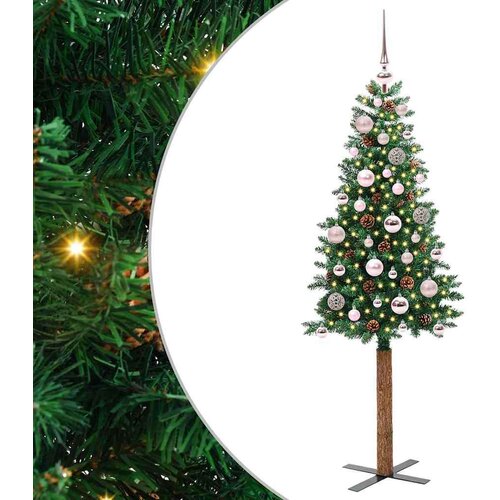 vidaXL Ožja jelka med 150 LED Zelena 150 cm PVC in trden bor Cene