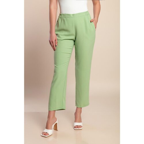 Fenzy Plus Size 7/8 Hlače, Svetlo Zelene Cene
