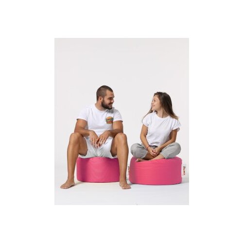 Floriane Garden tabure round pouf pink Slike