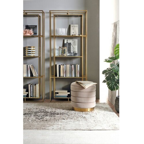 BIZZOTTO Jeklen regal v zlati barvi 68x172,5x28 cm Elenor &amp;ndash; Slike