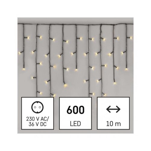 Emos LED božične ledene sveče, 10 m, zunanje in notranje, topla bela, programi D4CW03 Cene