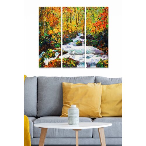 Wallity MDF125402147 multicolor decorative mdf painting (3 pieces) Slike