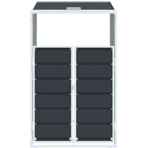 VidaXL Spremi&amp;scaron;te za jednu kantu za otpad antracit 72x81x115 cm čelično Slike