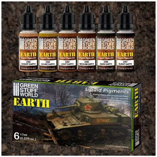Green Stuff World Liquid Pigments Paint Set - EARTH (Box x6) Slike