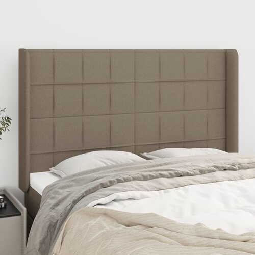 The Living Store Vzglavje z ušesi taupe 147x16x118/128 cm blago - Vzglavje, (21660500) Cene