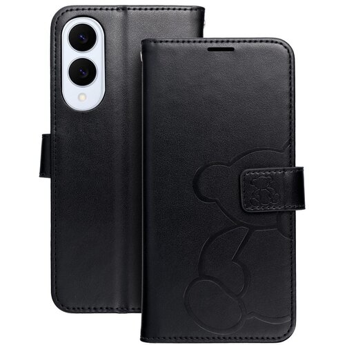  Futrola flip MEZZO BOOK za SAMSUNG S25 Edge teddy bear crna Slike