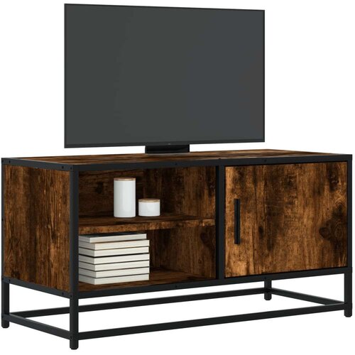 vidaXL TV omarica sonoma hrast 80x34,5x40 cm inženirski les in kovina Cene