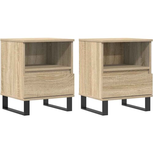 Maison Chic Dvo delni komplet Nočne omarice - Nočne mize sonoma hrast 40x35x50 cm inženirski les, (21688941) Slike