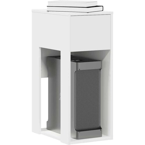 vidaXL Računalniški stolp s predalom bela 30x44x74 cm Cene