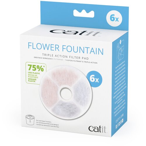 Catit 2.0 Flower Fountain - Zamjenski filter bez okvira (6 komada) TRIPLE ACTION Slike