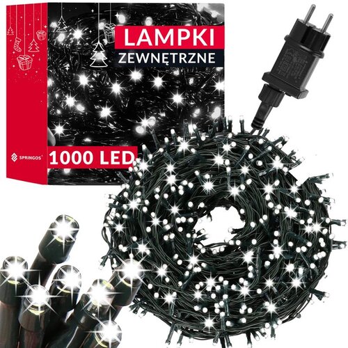 Springos božićne lampice, 1000 LED, hladno bijele Slike