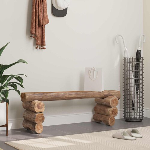  Klupa Prirodna 110 x 30 x 34 cm Čvrsto teak drvo Cijene