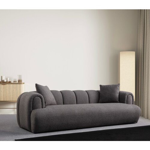 Atelier Del Sofa Trosed Puffy 3 Plain, 255x115x77 cm, Antracit Cene