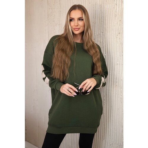 Kesi Insulated sweatshirt with California khaki inscription Cene