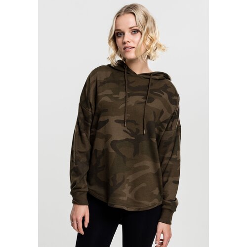 Urban Classics Women's Oversized Camo Hooded Olive Camo Cene