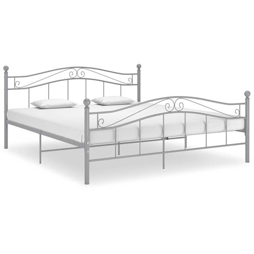  Okvir za krevet sivi metalni 160 x 200 cm Slike