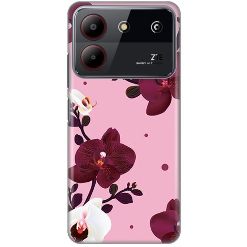  Maska za ZTE Blade A54 Pink Orchid Silikonska Print Skin Slike