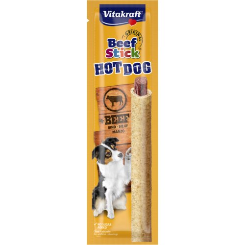 Vitakraft poslastica za pse sa ukusom govedine stick hotdog 30g Slike