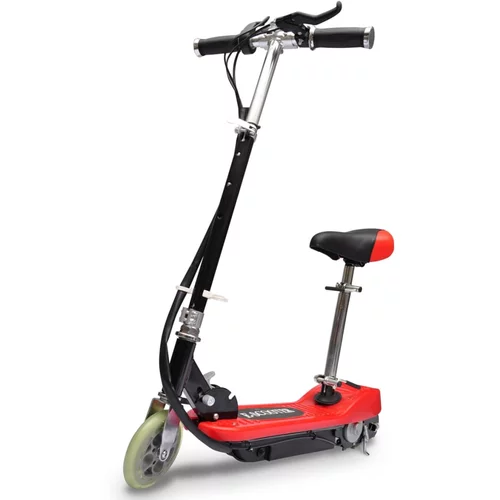 vidaXL Električni skuter sa sjedalom 120 W crveni