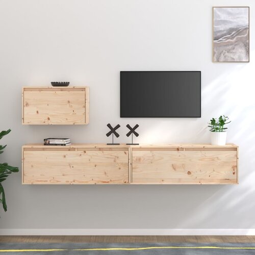 The Living Store TV omarica 3 kosi trdna borovina - TV Omarica, (21375998) Cene