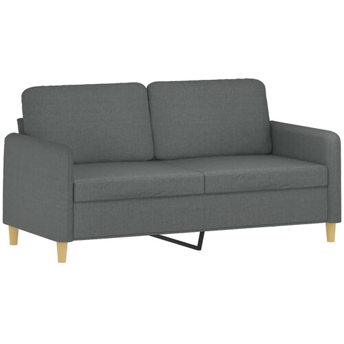  2-dijelni set sofa s jastucima tamnosivi od tkanine Slike