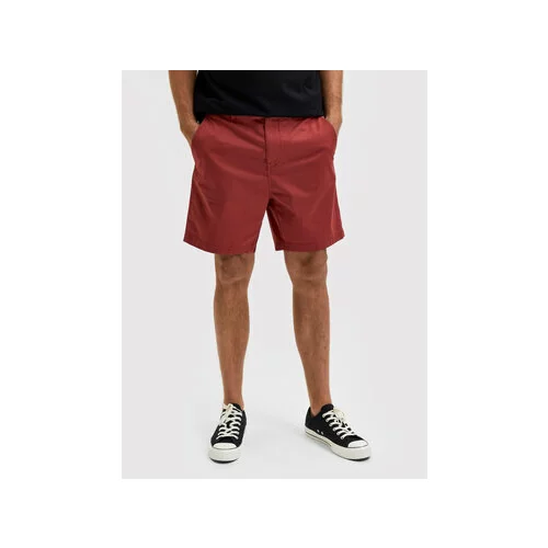 Selected Homme Kratke hlače iz tkanine Flex 16083844 Rdeča Comfort Fit