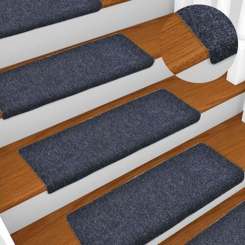  Otirači za stepenice 15 kom prošiveni 65x21x4 cm plavi Cijene
