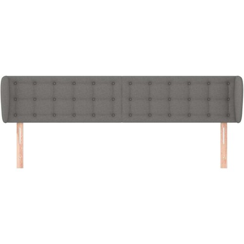  Uzglavlje s u&amp;scaron;ima tamnosivi 203x23x78/88 cm od tkanine Slike