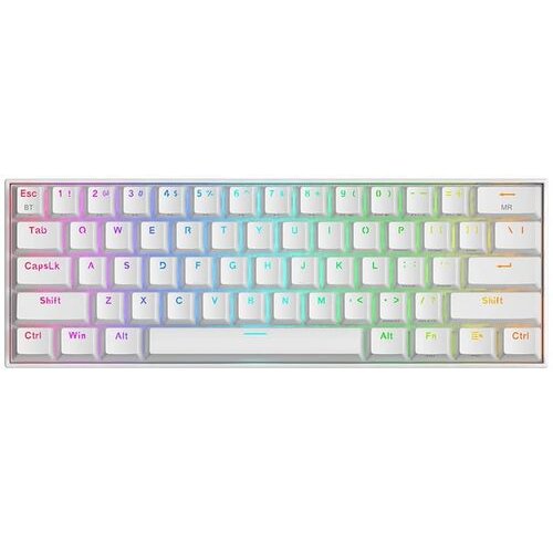 Redragon KEYBOARD - DRACONIC K530RGB PRO BT/WIRED MECHANICAL WHITE RED SWITCH Slike