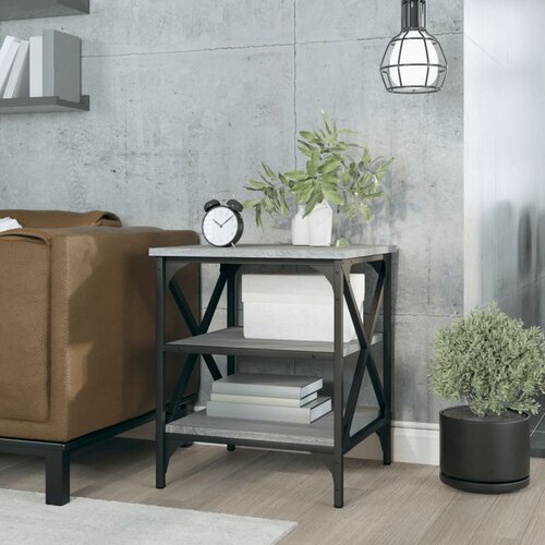 vidaXL Bočni stolić boja sivog hrasta 40x42x50 cm konstruirano drvo Cijene