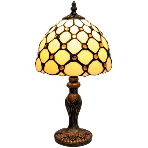 Brilagi Tiffany vitražna stona lampa IVORY SMOOTH 1xE27/60W/230V Slike