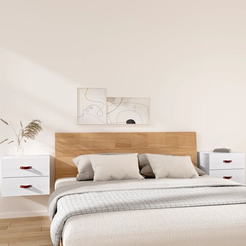 VidaXL Zidni noćni ormarići 2 kom bijeli 50 x 36 x 40 cm Slike