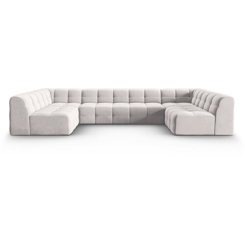 Micadoni Home Kutna garnitura od svijetlosivog bar&amp;scaron;una (u &amp;quot;U&amp;quot;) Kendal - Slike
