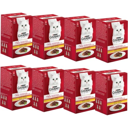 Purina Gourmet Vlažna hrana za mačke Mon Petit Živina 50g 6 kesica, 8 komada Slike