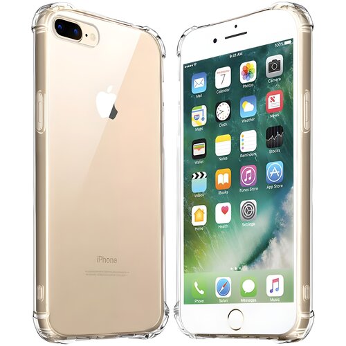 Techsuit Silikonska futrola s ojačanim rubovima za Apple iPhone 7 Plus/iPhone 8 Plus - Prozirna Cene