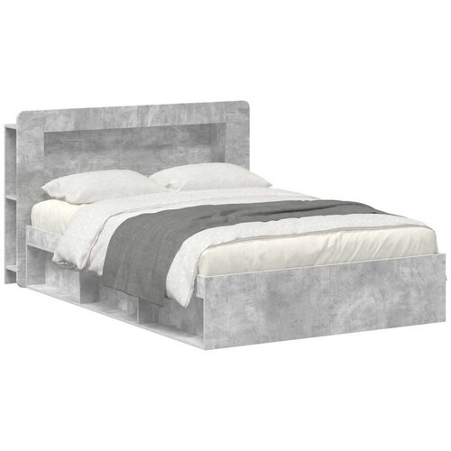  Okvir kreveta s pohranom Betonska siva 140 x 200 cm Cijene