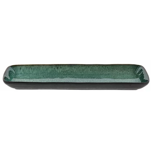 Bitz Črno-zeleni lončeni pladenj za serviranje Bitz, 38 x 14 cm