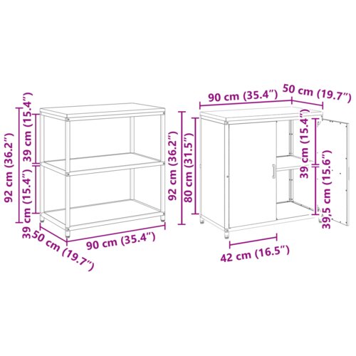  Kuhinjski set za pohranu 2 pcs Srebrna 180 x 50 x 92 cm Slike
